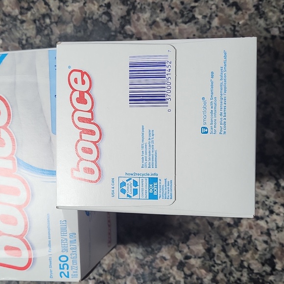 Bounce lot of 2 each 250 sheets free & gentle dryer sheets new sealed - Picture 6 of 7